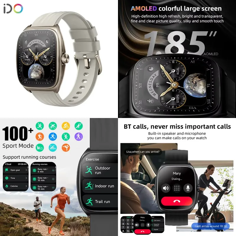 Smartwatch I Watches - ساعة ذكية رجالية أنيقة 2025 بشاشة