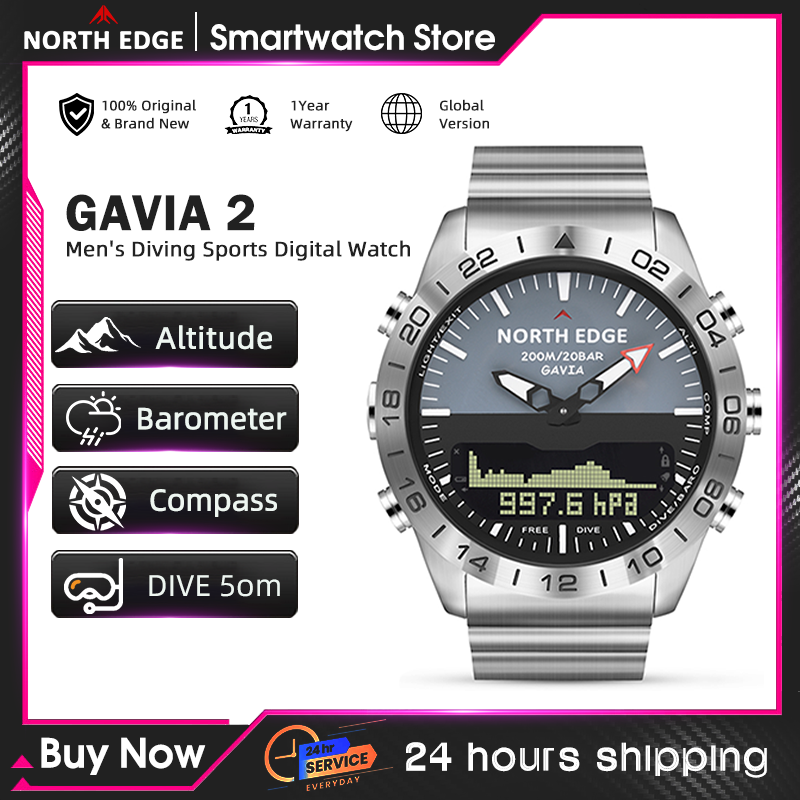 Smartwatch Army Watches For Men - ساعة غوص رجالية من نورث إيدج،