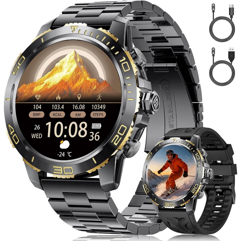 Smartwatch Iphone Watch For Men - ساعة ذكية للرجال: شاشة AMOLED 1.43