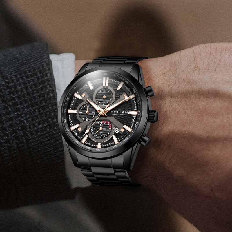 Analog Quartz Watch - ساعة كوارتز بنمط عسكري للرجال -