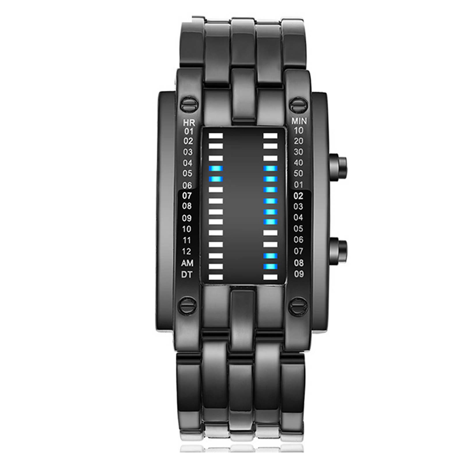 Smartwatch Premium Watches For Men - ساعة إلكترونية رقمية LED زرقاء مصفوفة