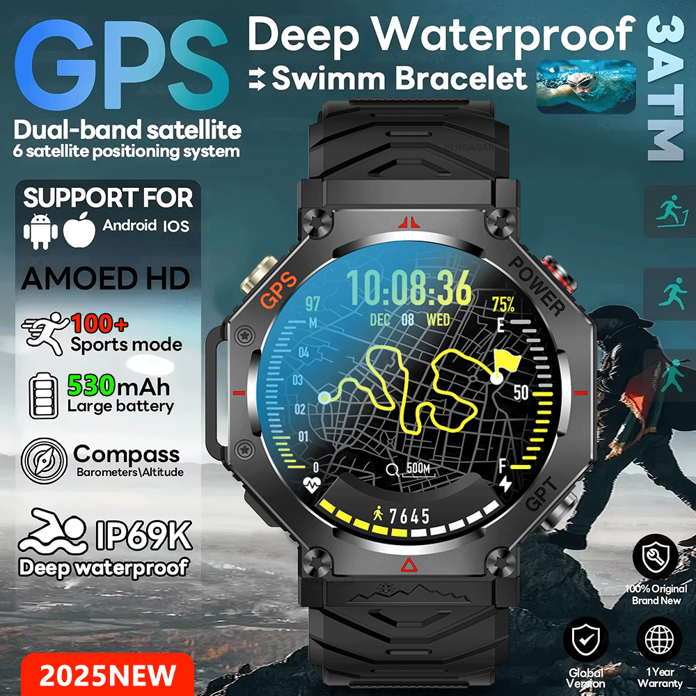 Smartwatch Rugged Watches For Men - ساعة ذكية تي-ريكس 3 ألترا الجديدة