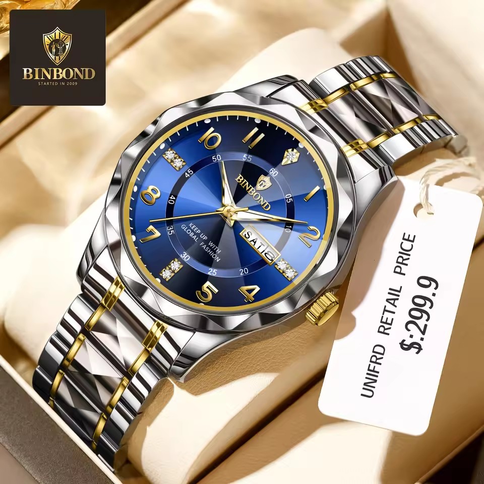 Smartwatch Casual Watches For Men - ساعة رجالية عصرية مع إضاءة ليلية