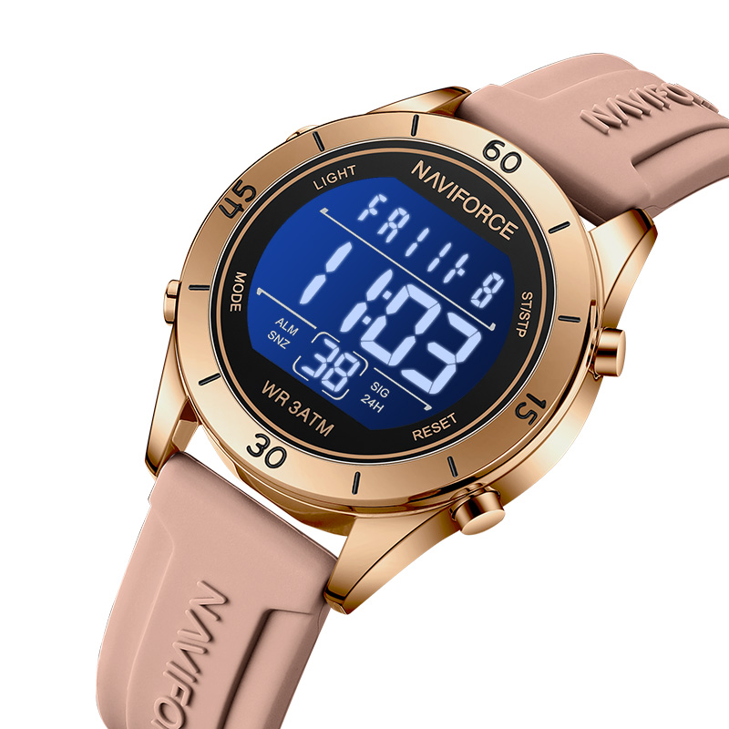 Silicone Sport Band - ساعة NAVIFORCE للنساء موضة رياضية مقاومة