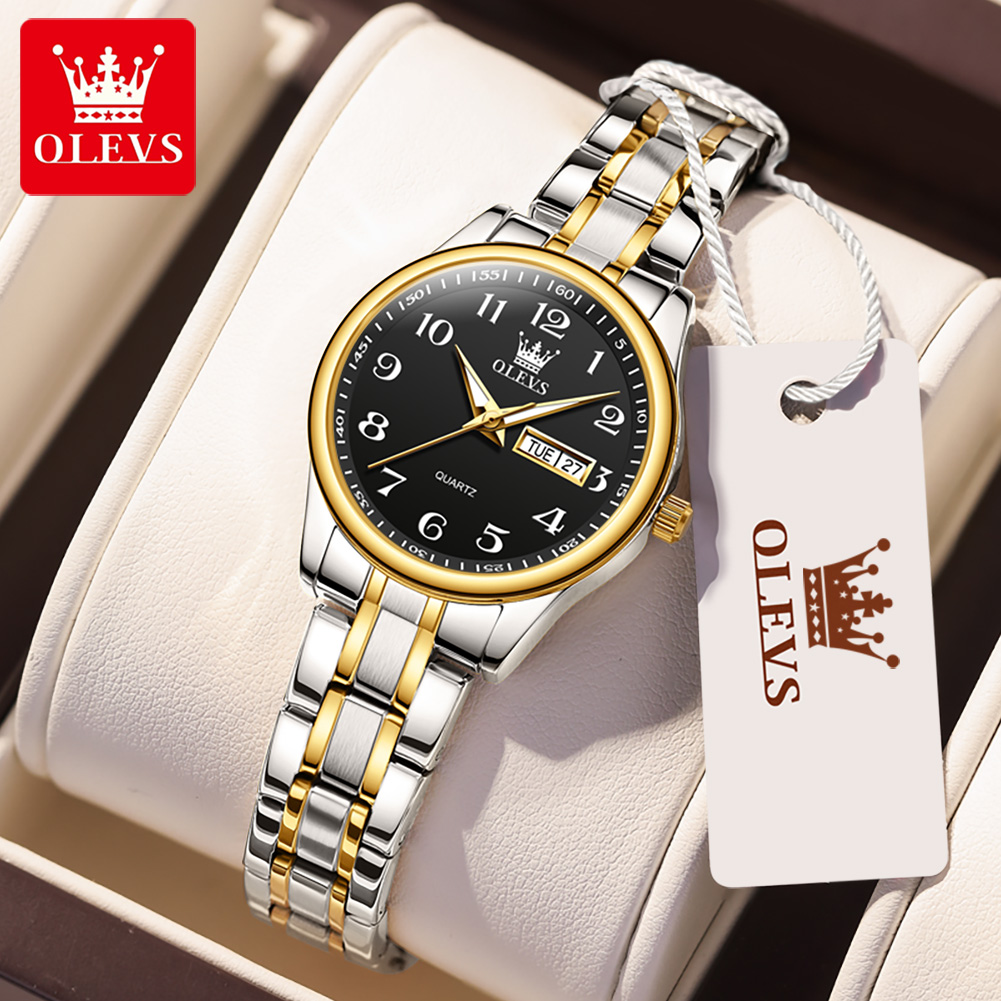 Analog Quartz Watch - ساعة كوارتز للسيدات ماركة OLEVS تقويم