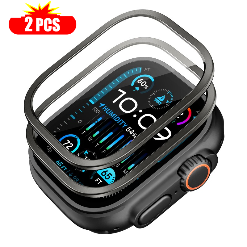 Smartwatch Watches For Men - 2 قطعة الزجاج المقسى لساعة أبل