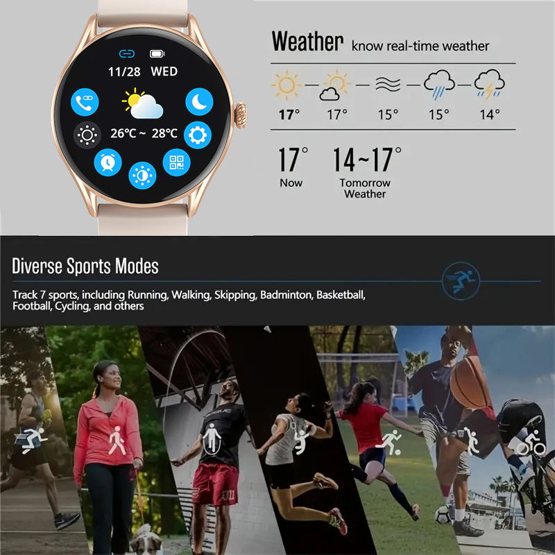 Aiweile-ساعة ذكية لأندرويد ، آ - مراجعة Smartwatch Iphone Watch For Men وسعره