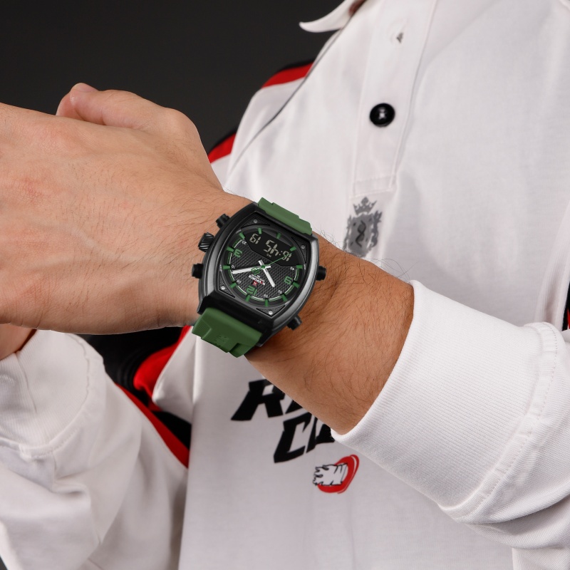 ساعة نافي فورس للرجال بشاشة مز - مراجعة Analog Quartz Watch وسعره