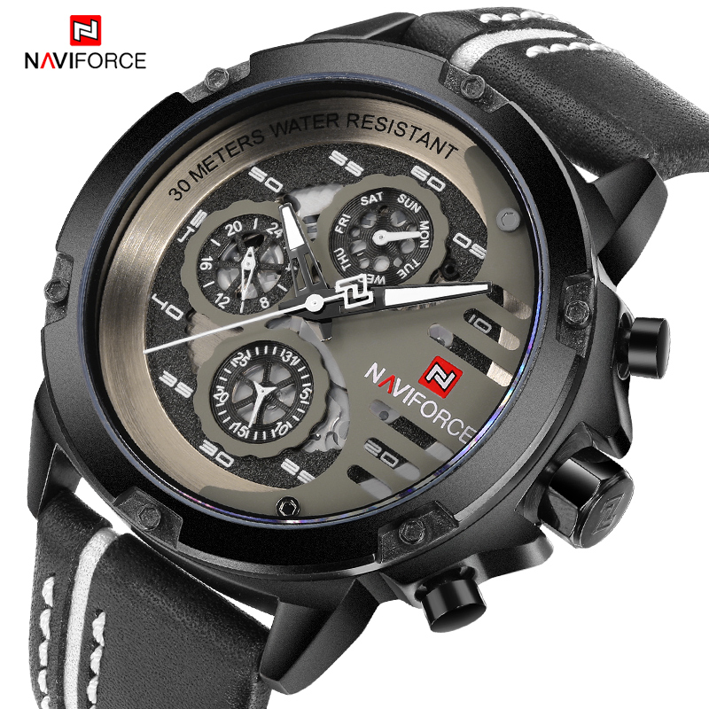 ساعة NAVIFORCE الرياضية العسكر - مراجعة Smartwatch Luxury Watches For Men وسعره