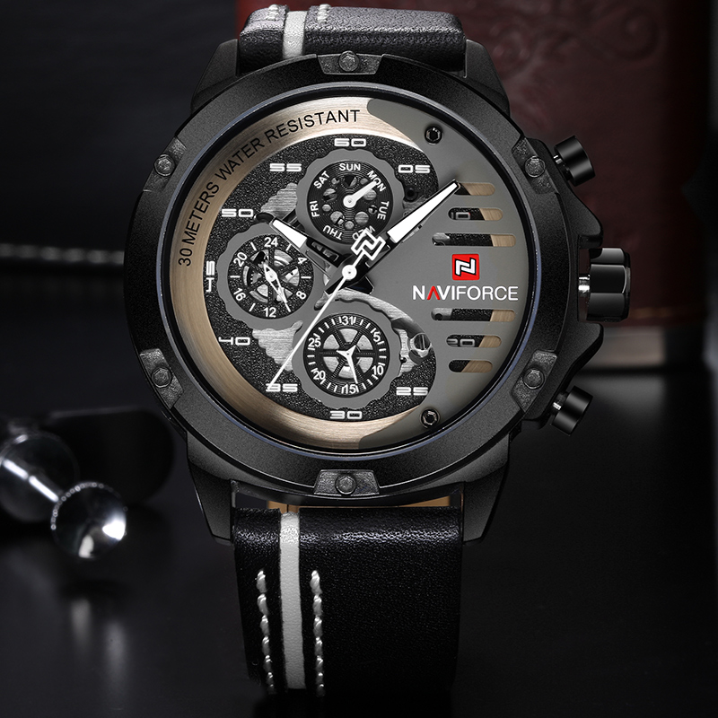 ساعة NAVIFORCE الرياضية العسكر - مراجعة Smartwatch Luxury Watches For Men وسعره