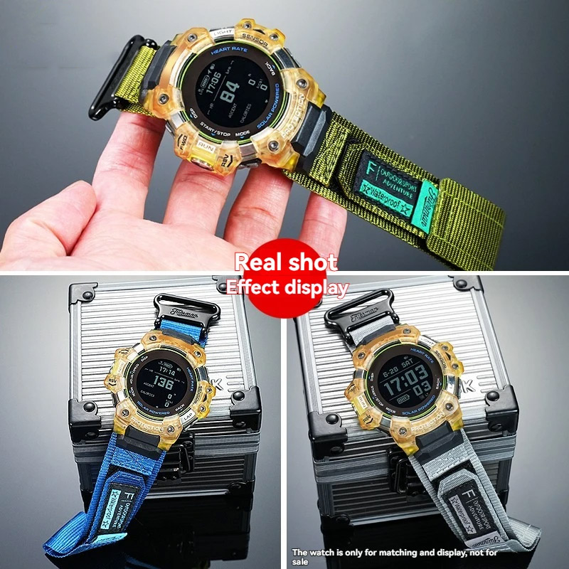 GBD H1000 قماش حزام الساعات لس - مراجعة Smartwatch Casio Watches For Men وسعره