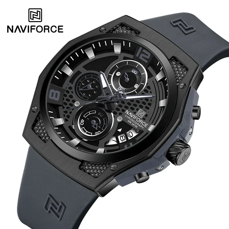 ساعة يد رجالية Naviforce ، تصم - مراجعة Silicone Sport Band وسعره