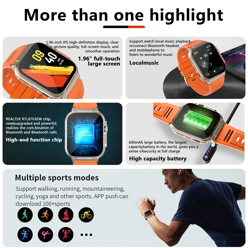 ساعة ذكية عالية السعة من LIGE  - مراجعة Smartwatch Latest Watches For Men وسعره