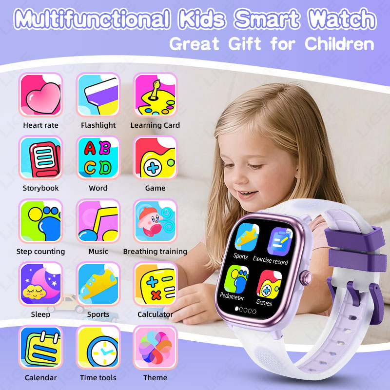 ساعة ذكية للأطفال من LIGE بشاش - مراجعة Smartwatch Watches Gift For Girls وسعره