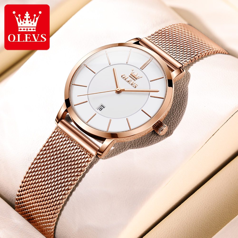 OLEVS ساعة نسائية 5869 أنيقة م - مراجعة Analog Quartz Watch وسعره