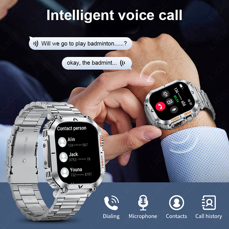 ساعة ذكية رجالية LIGE للأنشطة  - مراجعة Smartwatch Latest Watches For Men وسعره