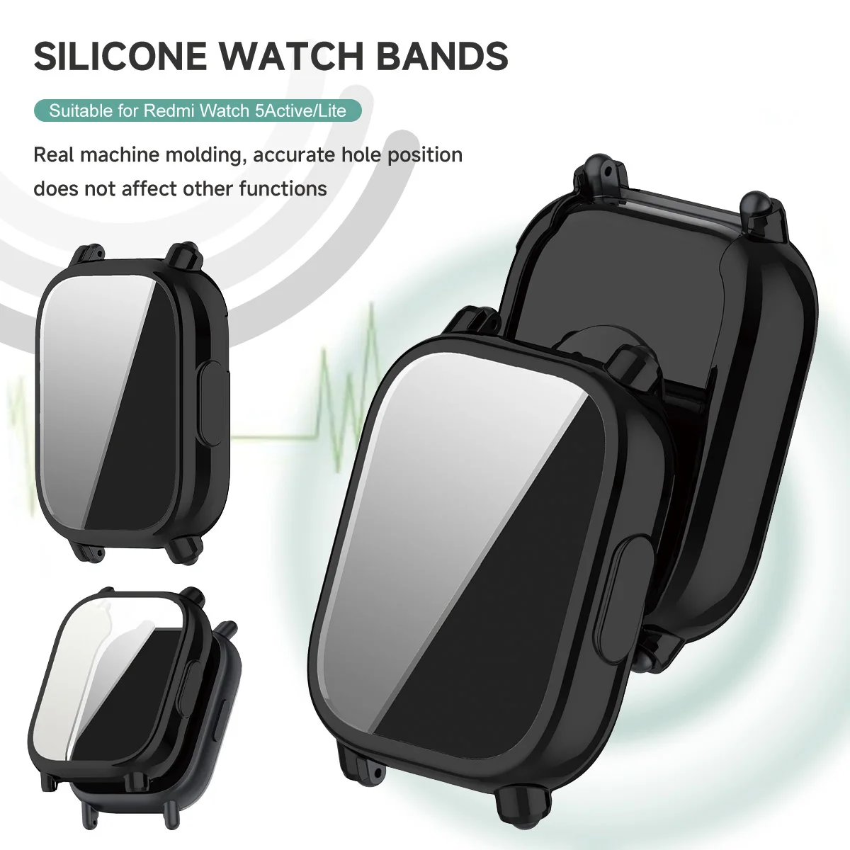 جراب + حزام سيليكون لساعة Xiao - مراجعة Silicone Sport Band وسعره