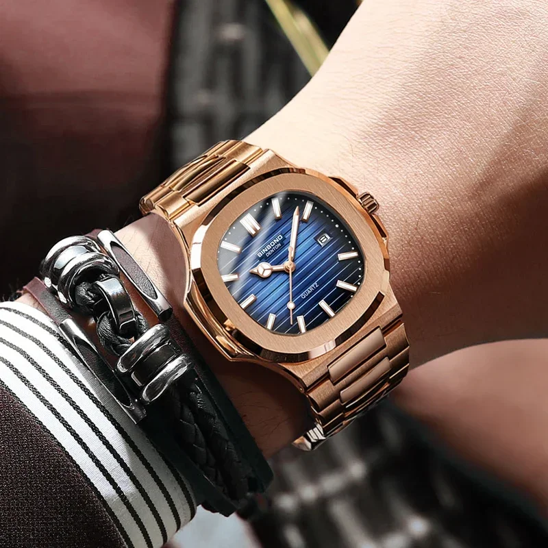 جديد سويسرا رجل عادية ارتفع ال - مراجعة Smartwatch Luxury Watches For Men وسعره
