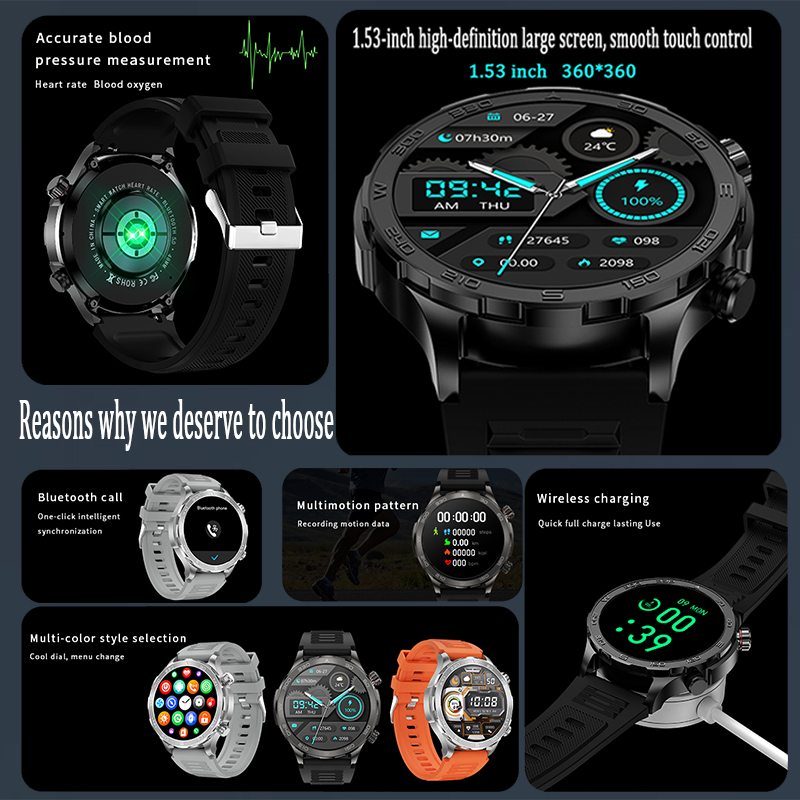 ساعة ذكية جديدة لتتبع نظام تحد - مراجعة Smartwatch Watches For Men وسعره