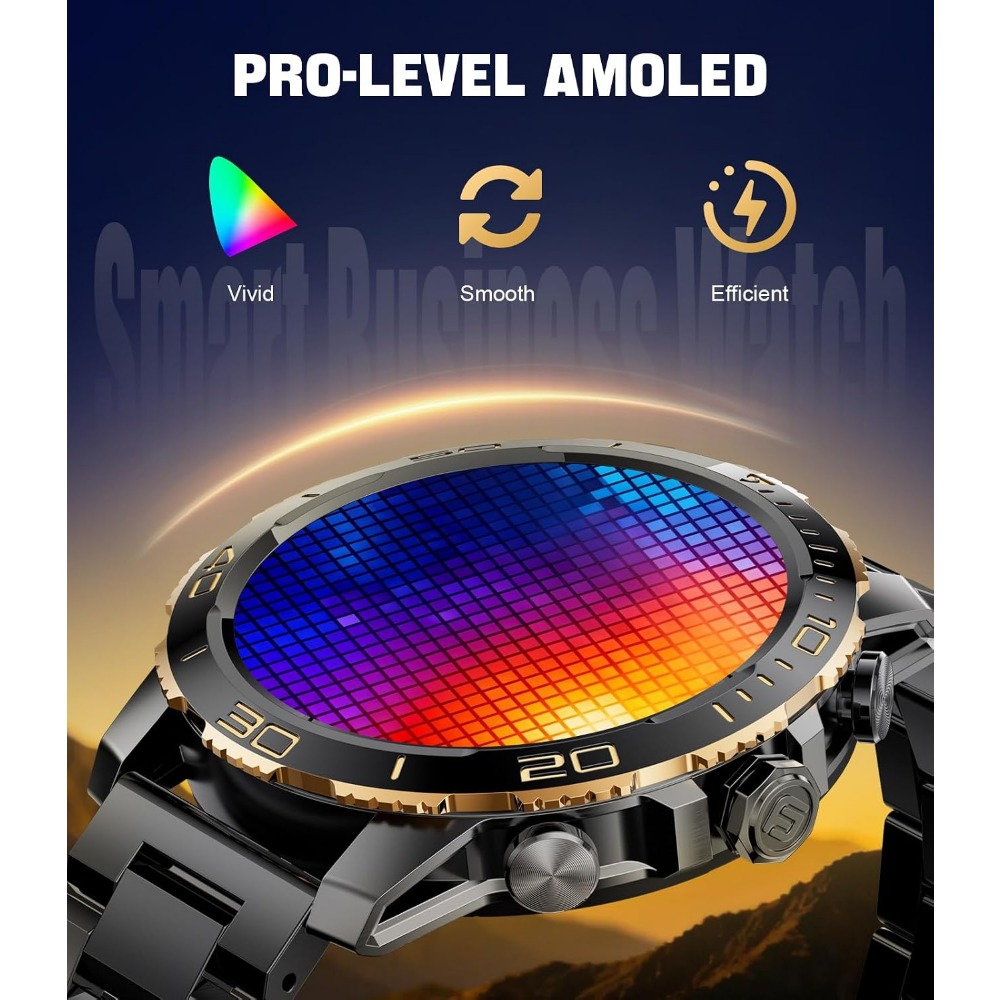 ساعة ذكية للرجال: شاشة AMOLED  - مراجعة Smartwatch Iphone Watch For Men وسعره