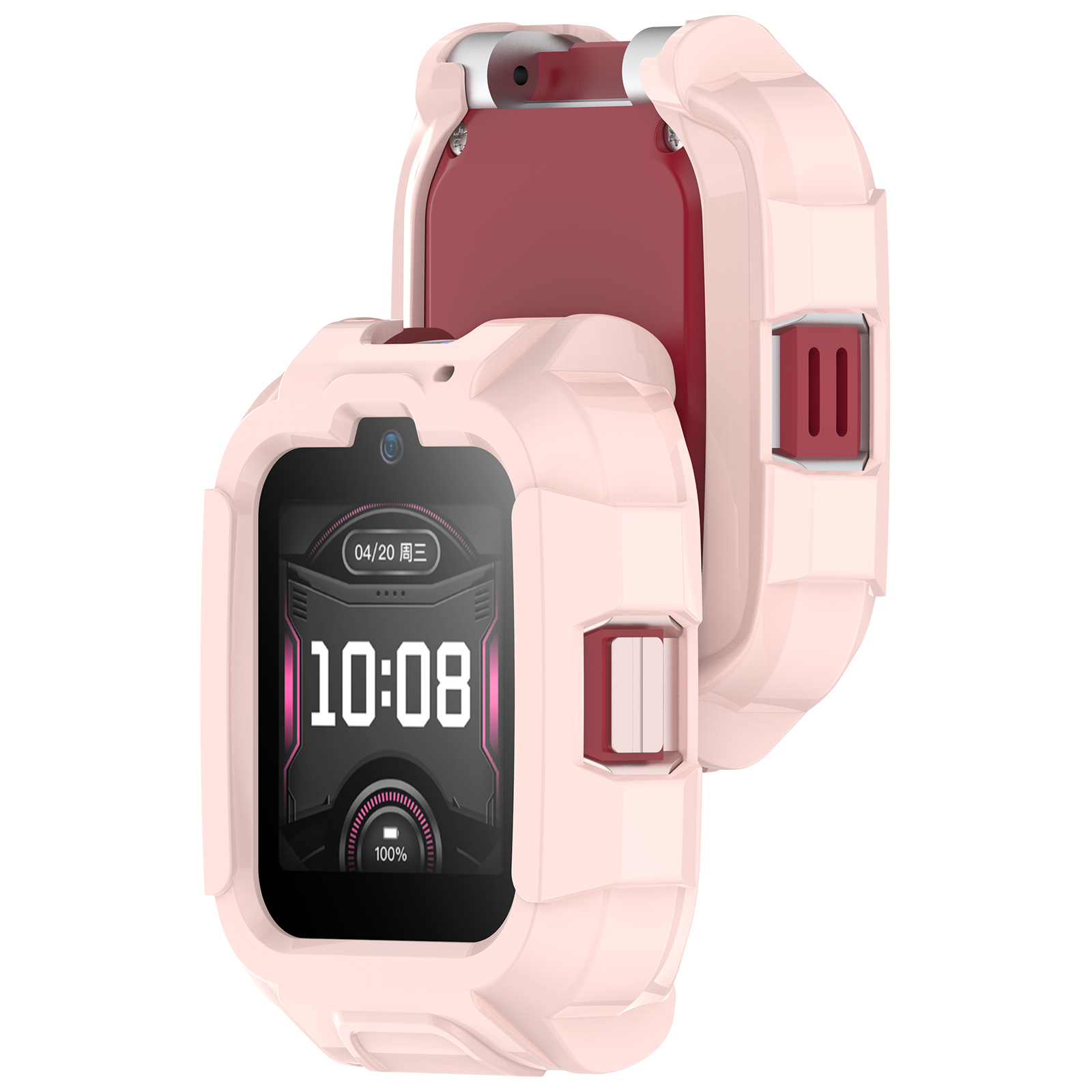 غطاء حماية ساعة ذكية للأطفال م - مراجعة Smartwatch Pink Watches For Kids وسعره
