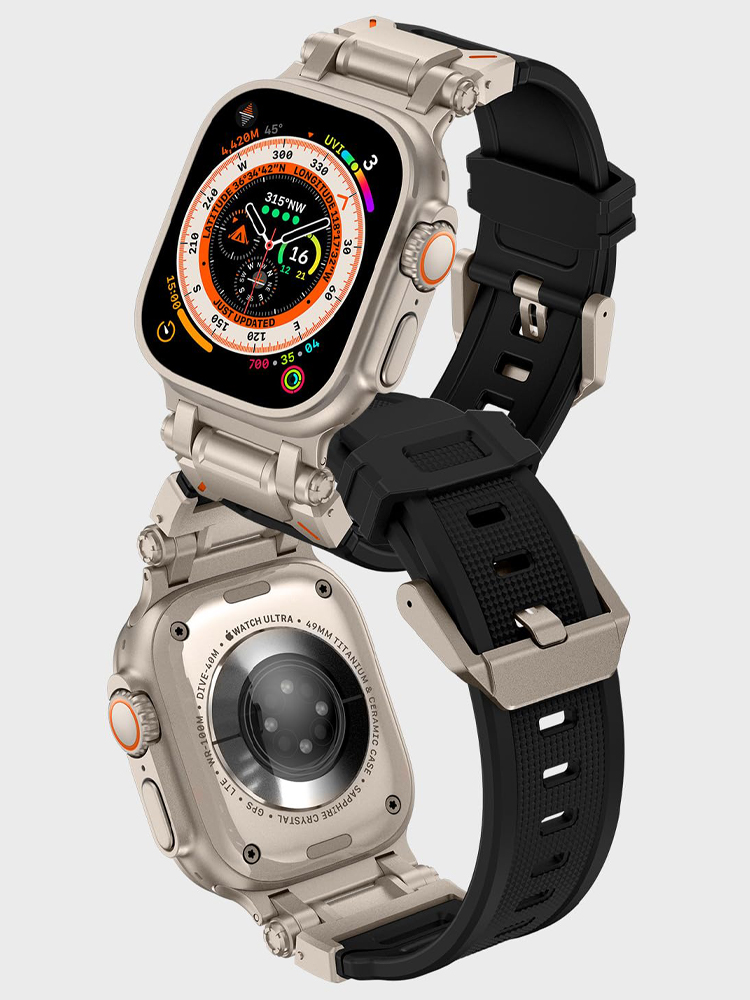 حزام سيليكون لساعة أبل الترا 2 - مراجعة Smartwatch Rugged Watches For Men وسعره