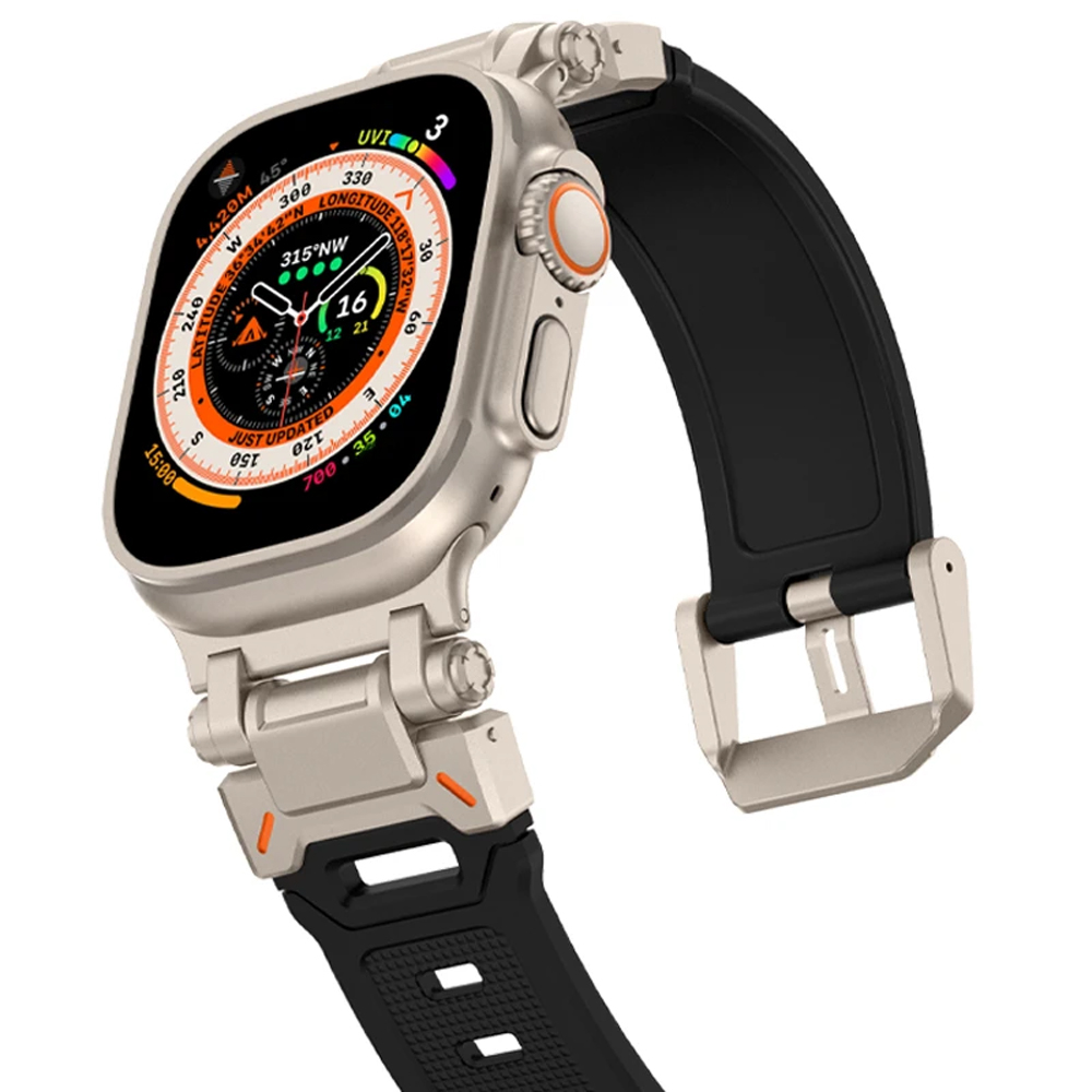 حزام سيليكون لساعة أبل الترا 2 - مراجعة Smartwatch Rugged Watches For Men وسعره