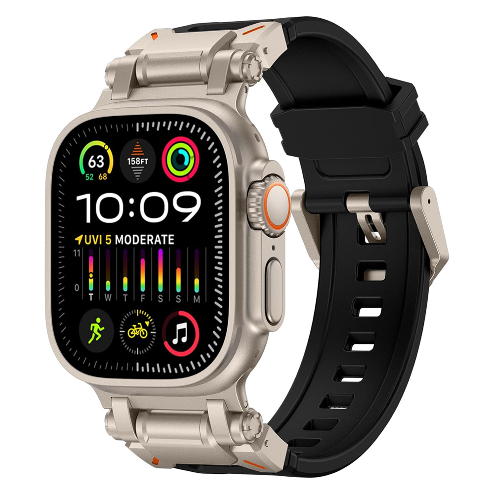حزام سيليكون لساعة أبل الترا 2 - مراجعة Smartwatch Rugged Watches For Men وسعره
