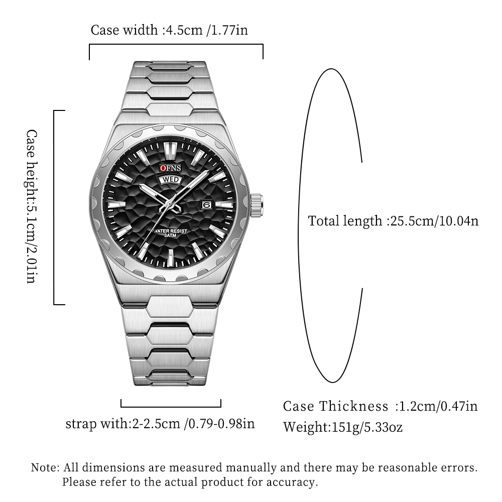 ساعة يد رجالية فاخرة من OFNS ل - مراجعة Smartwatch Luxury Watches For Men وسعره