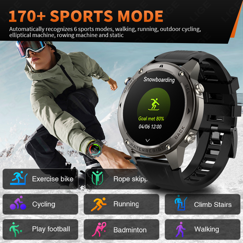 ساعة ذكية عسكرية فائقة الجودة  - مراجعة Smartwatch I Watches وسعره