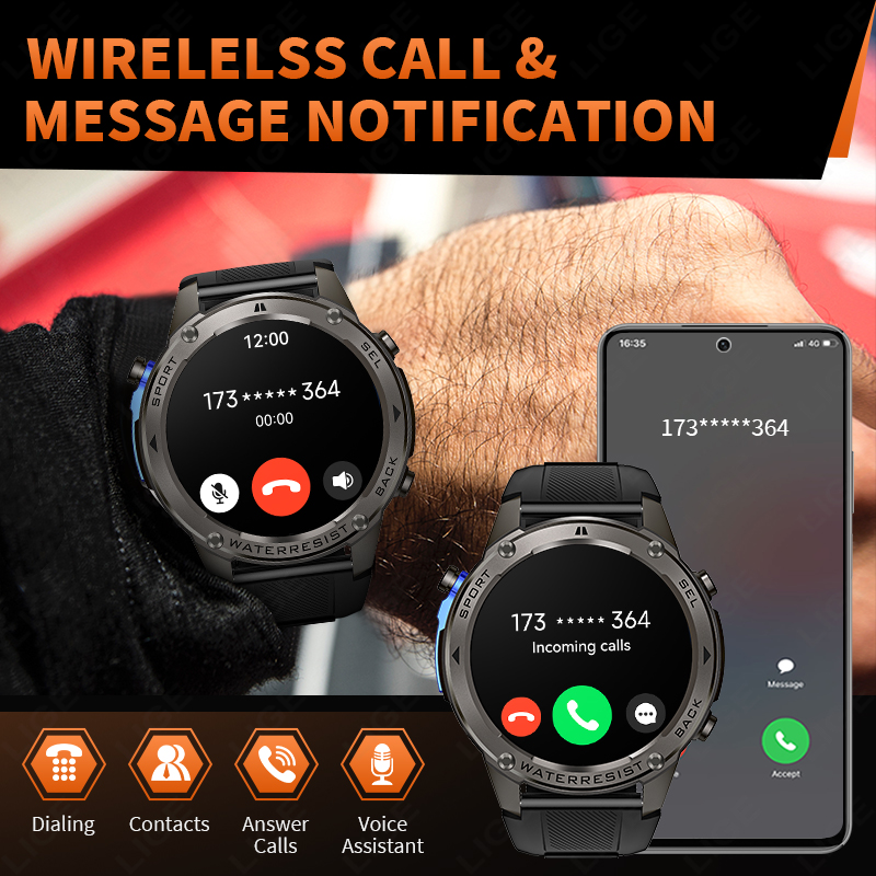 ساعة ذكية عسكرية فائقة الجودة  - مراجعة Smartwatch I Watches وسعره