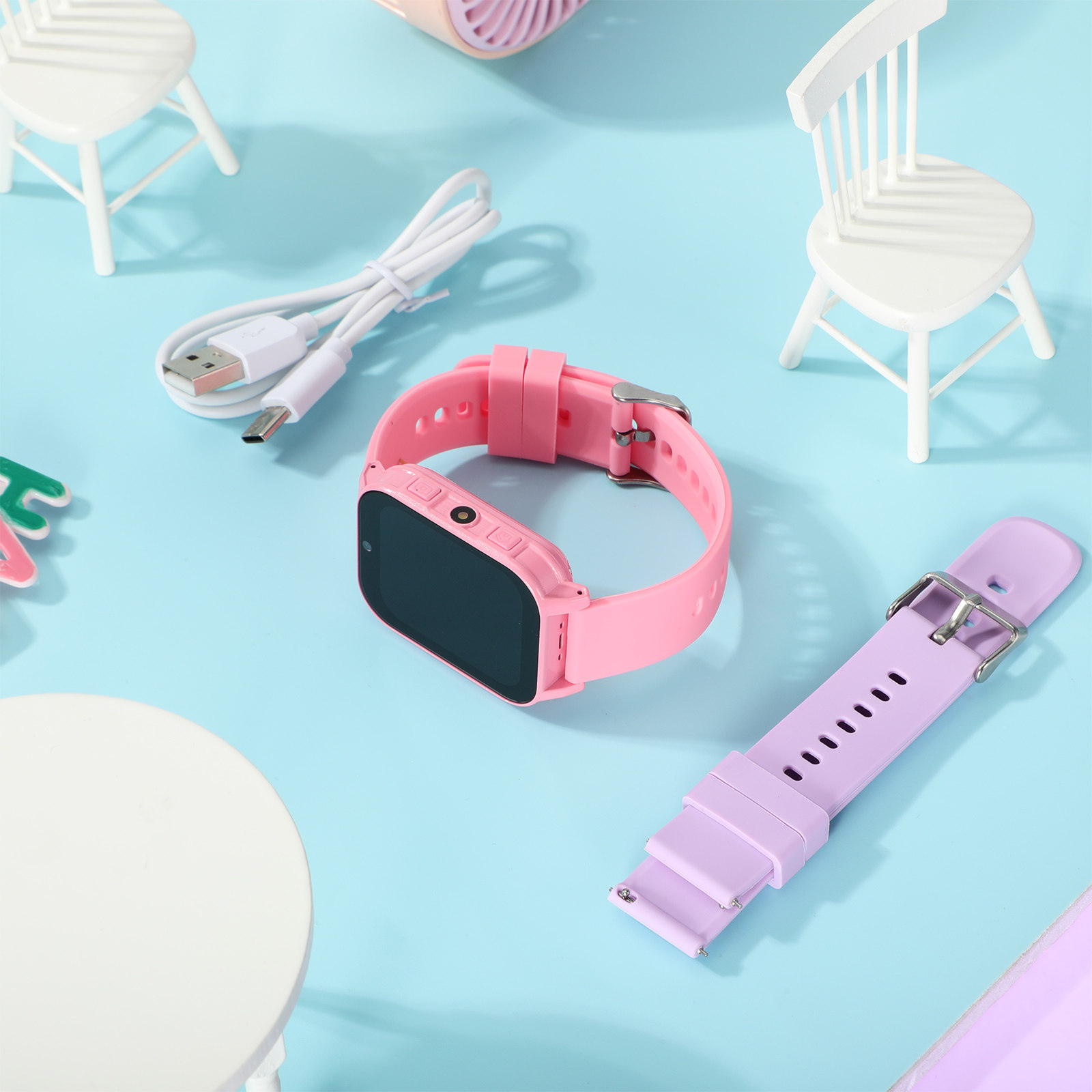 ساعة ذكية للأطفال مع ألعاب تعل - مراجعة Smartwatch Pink Watches For Kids وسعره
