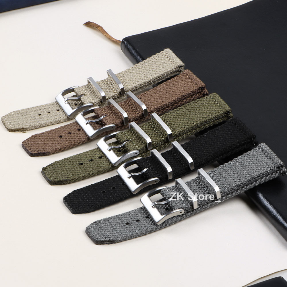 أحزمة ساعة نايلون من الكتان لل - مراجعة Smartwatch Army Watches For Men وسعره