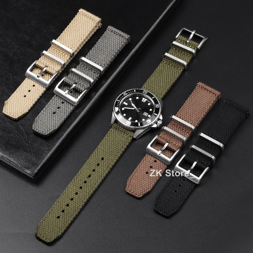 أحزمة ساعة نايلون من الكتان لل - مراجعة Smartwatch Army Watches For Men وسعره