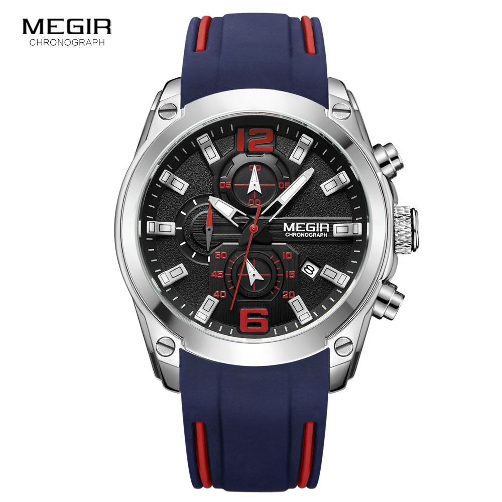 ساعة Megir للرجال كرونوغراف تن - مراجعة Silicone Sport Band وسعره