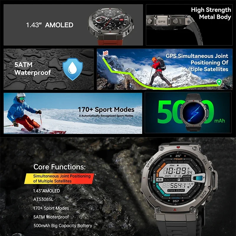 ساعة ذكية عسكرية جديدة DM58 لع - مراجعة Smartwatch Military Watches For Men وسعره