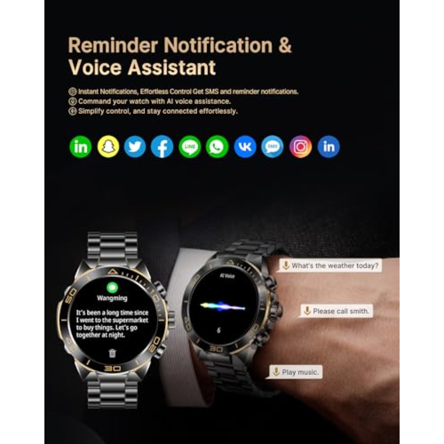ساعة ذكية للرجال تدعم الرد على - مراجعة Smartwatch Iphone Watch For Men وسعره