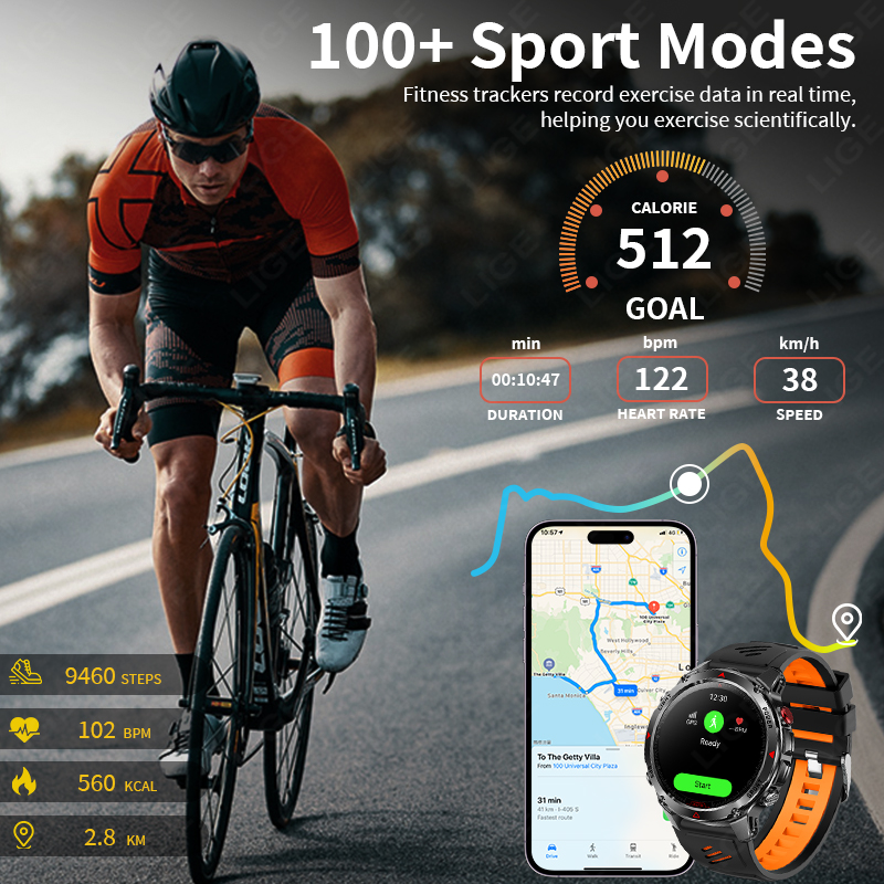 LIGE ساعة ذكية جديدة للرجال في - مراجعة Smartwatch Premium Watches For Men وسعره