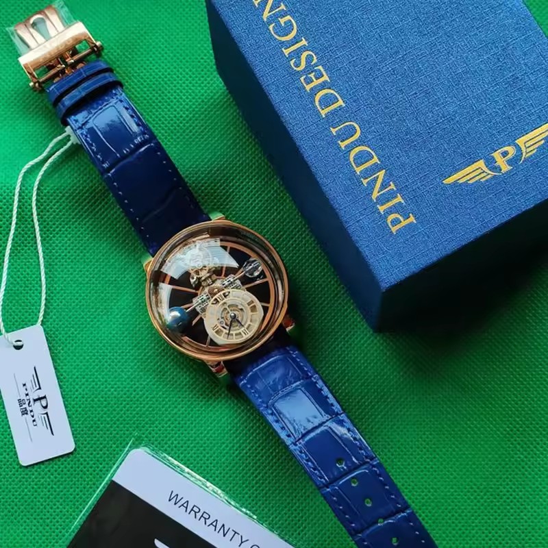 PINDU تصميم رجل ساعة اليد شفاف - مراجعة Smartwatch Casual Watches For Men وسعره
