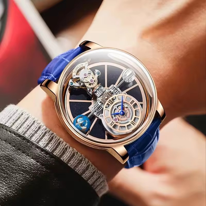 PINDU تصميم رجل ساعة اليد شفاف - مراجعة Smartwatch Casual Watches For Men وسعره