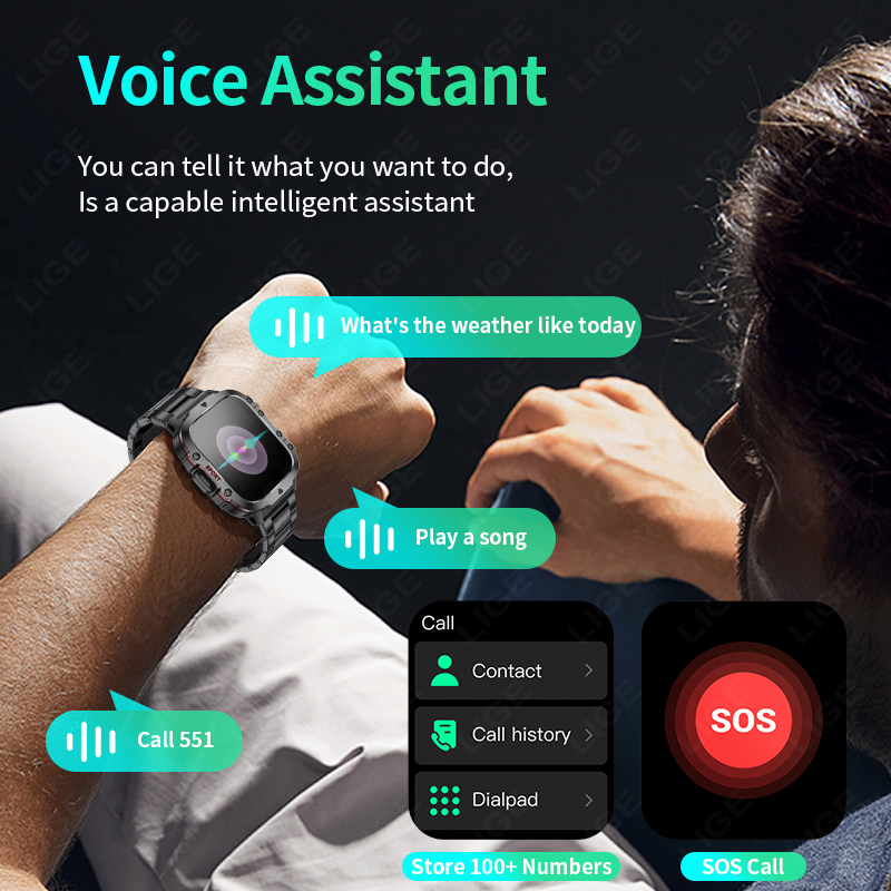 2026 وعرة اللياقة البدنية العس - مراجعة Smartwatch Rugged Watches For Men وسعره