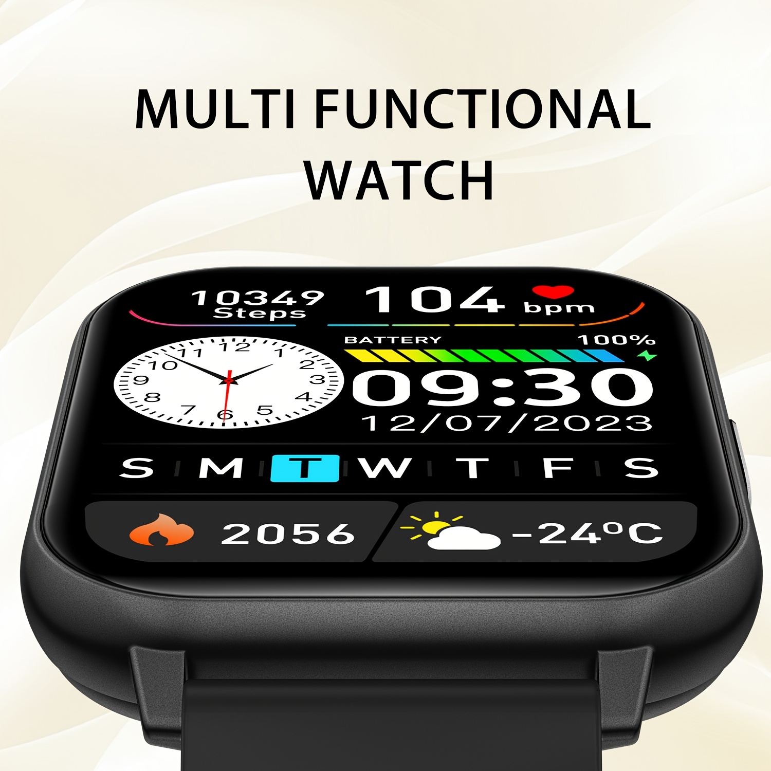 ساعة ذكية رياضية، شاشة لمس كام - مراجعة Smartwatch Iphone Watch For Men وسعره