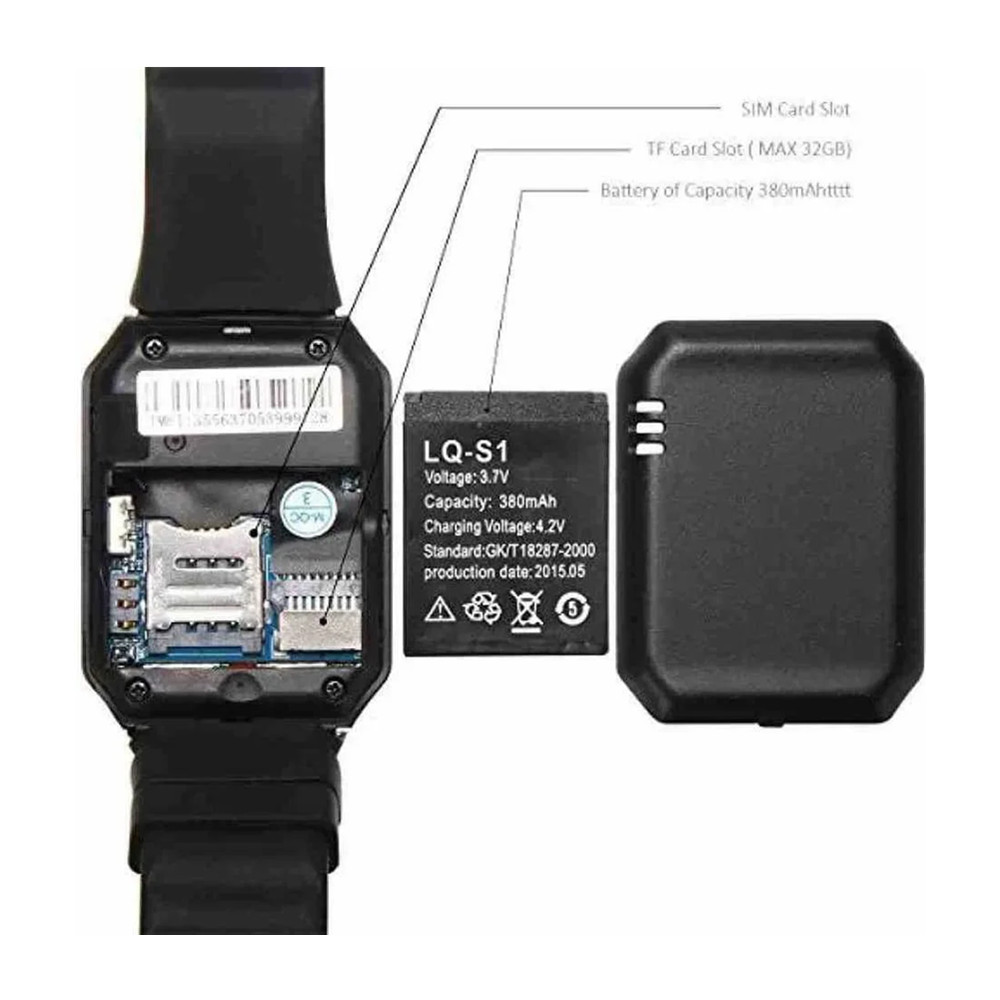بطاريات بديلة 3.7 فولت 380 ملل - مراجعة Watch V8 وسعره