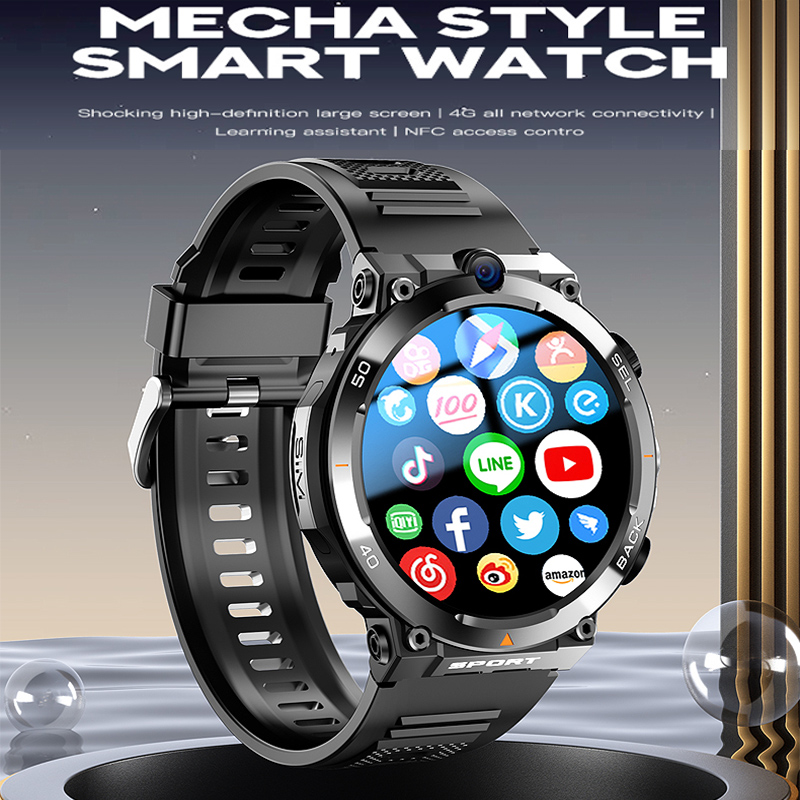 جديد جوجل بلاي 1.39 بوصة 4G شب - مراجعة Smartwatch Rugged Watches For Men وسعره