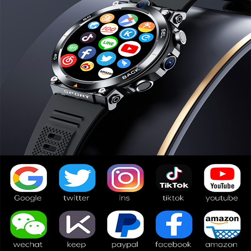 جديد جوجل بلاي 1.39 بوصة 4G شب - مراجعة Smartwatch Rugged Watches For Men وسعره