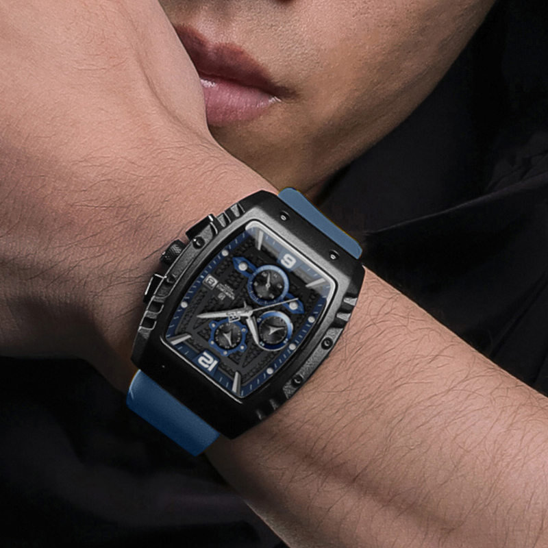 NAVIFORCE ساعة رجالية فاخرة مق - مراجعة Silicone Sport Band وسعره