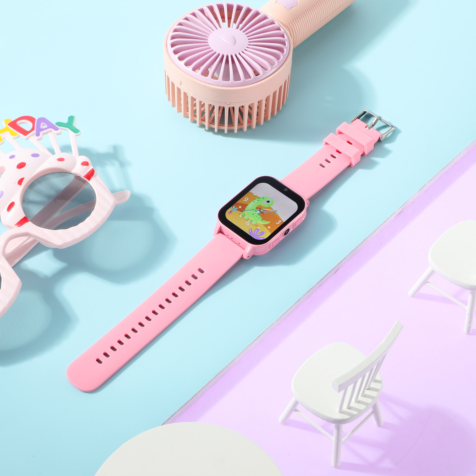 ساعة أطفال ذكية مع ألعاب تعليم - مراجعة Smartwatch Pink Watches For Kids وسعره