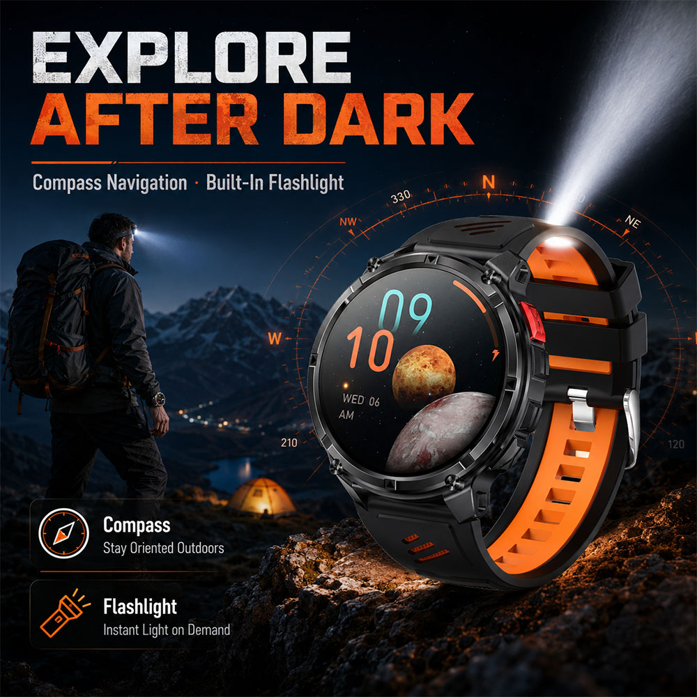 ساعة ذكية YAOCX AMOLED للرجال  - مراجعة Smartwatch Rugged Watches For Men وسعره