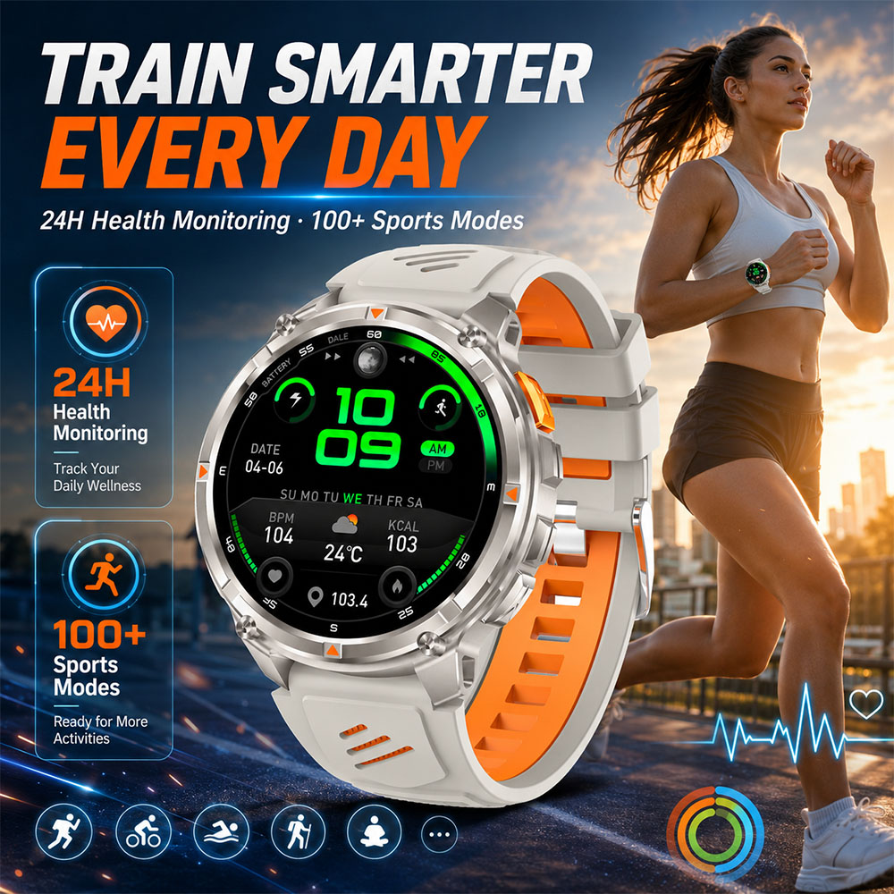 ساعة ذكية YAOCX AMOLED للرجال  - مراجعة Smartwatch Rugged Watches For Men وسعره