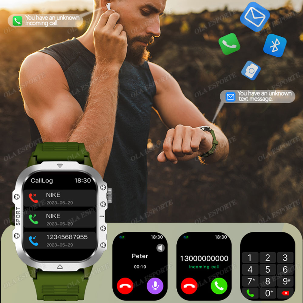 ساعة ذكية عسكرية متينة جديدة 2 - مراجعة Smartwatch Rugged Watches For Men وسعره